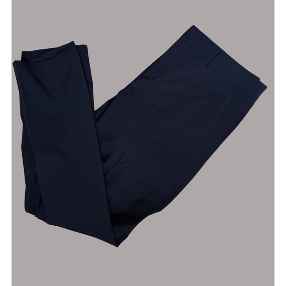 Vince Womens Slim-Fit Navy Trousers Size 12 Wool Blend With Pockets - Picture 7 of 8